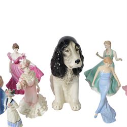 Collection of Coalport and similar figures, including Alison, True Love Mystique etc 