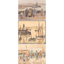 George Farquhar Pennington (British 1872-1961): Views of St Ives, two watercolours and one...