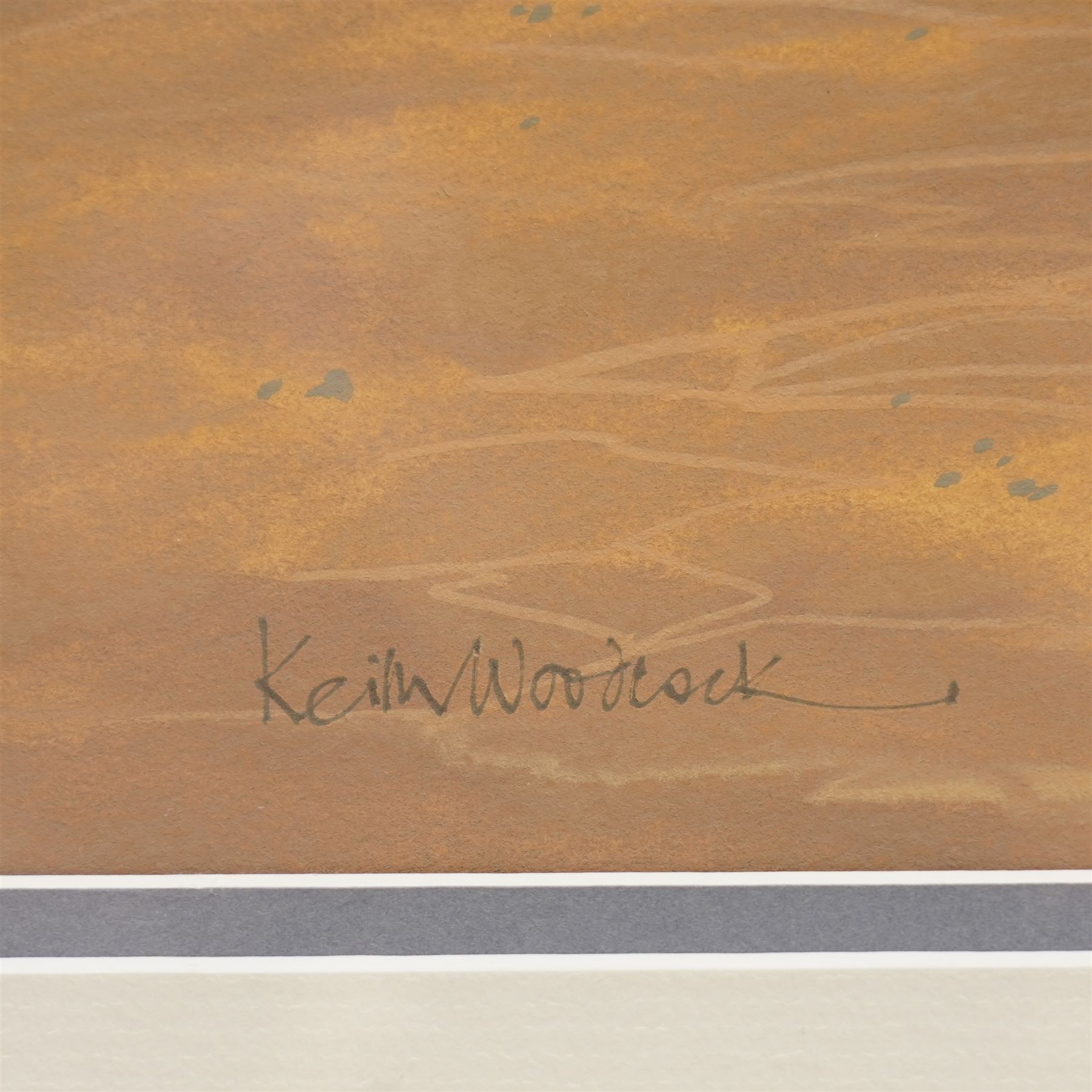 Keith Woodcock (British Contemporary): 'Vickers Vincent - at RAF Shaibah Iraq 1938', gouache signed, artist's labels verso 26cm x 38cm