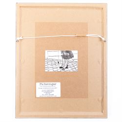 Alan Coates (British Contemporary): 'Nude 4', limited edition etching No.3/12 signed and titled 20cm x 14cm; Sarah J Venus (British Contemporary): Corsets, lino cut 21cm x 19cm; William 