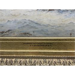 Frederick James Aldridge (British 1850-1933): ‘Crabbers Returning in a Squall’, watercolour signed, titled on frame 34cm x 52cm 
Provenance: private collection, purchased David Duggleby Ltd 23rd June 2017 Lot 18; exh. 32nd Dudley Gallery Art Society Exhibition 1896 no. 242, label verso