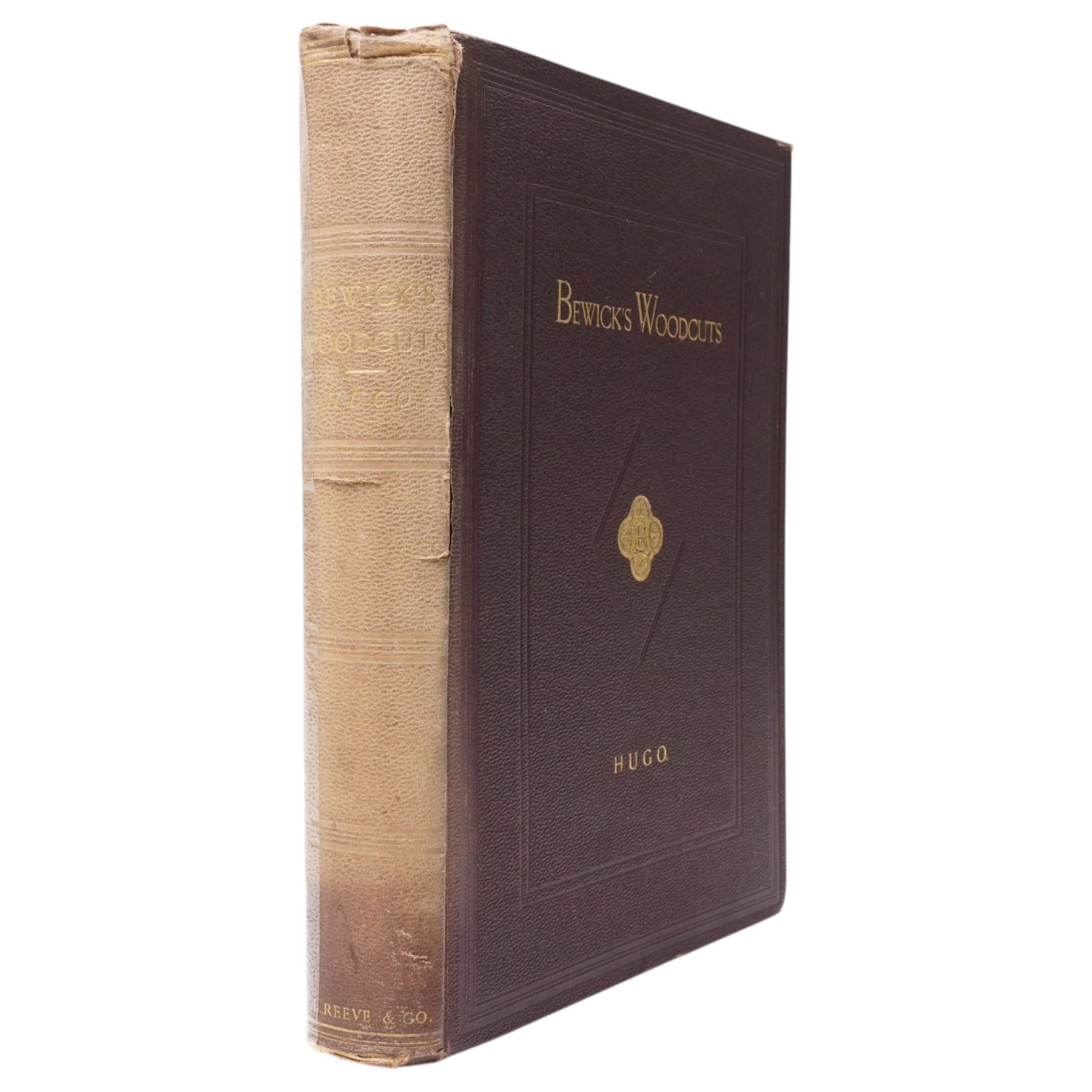 Hugo, Thomas - 'Bewick's Woodcuts impressions of Upwards of Two Thousand Wood-Blocks' published L Reeve & Co 1870 large folio, pebbled maroon cloth with gilt lettering