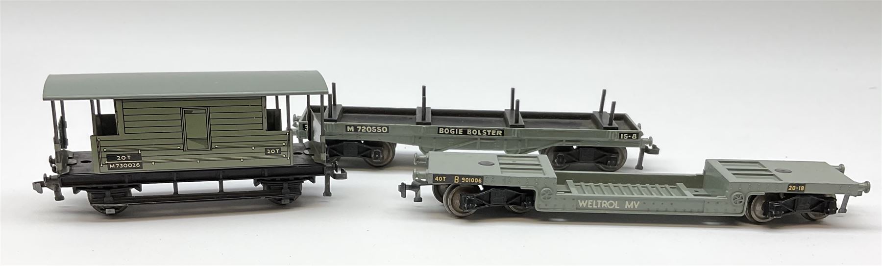 Hornby Dublo - three-rail EDG18 Tank Goods Train set with BR black 4MT Standard 2-6-4 tank locomotive No.80054, two wagons, brake van and quantity of track, boxed.