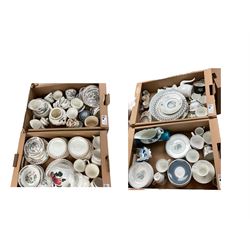 Collection of ceramics including Duchess Indian tree pattern, Wedgwood jasperware and other collectables, in four boxes  