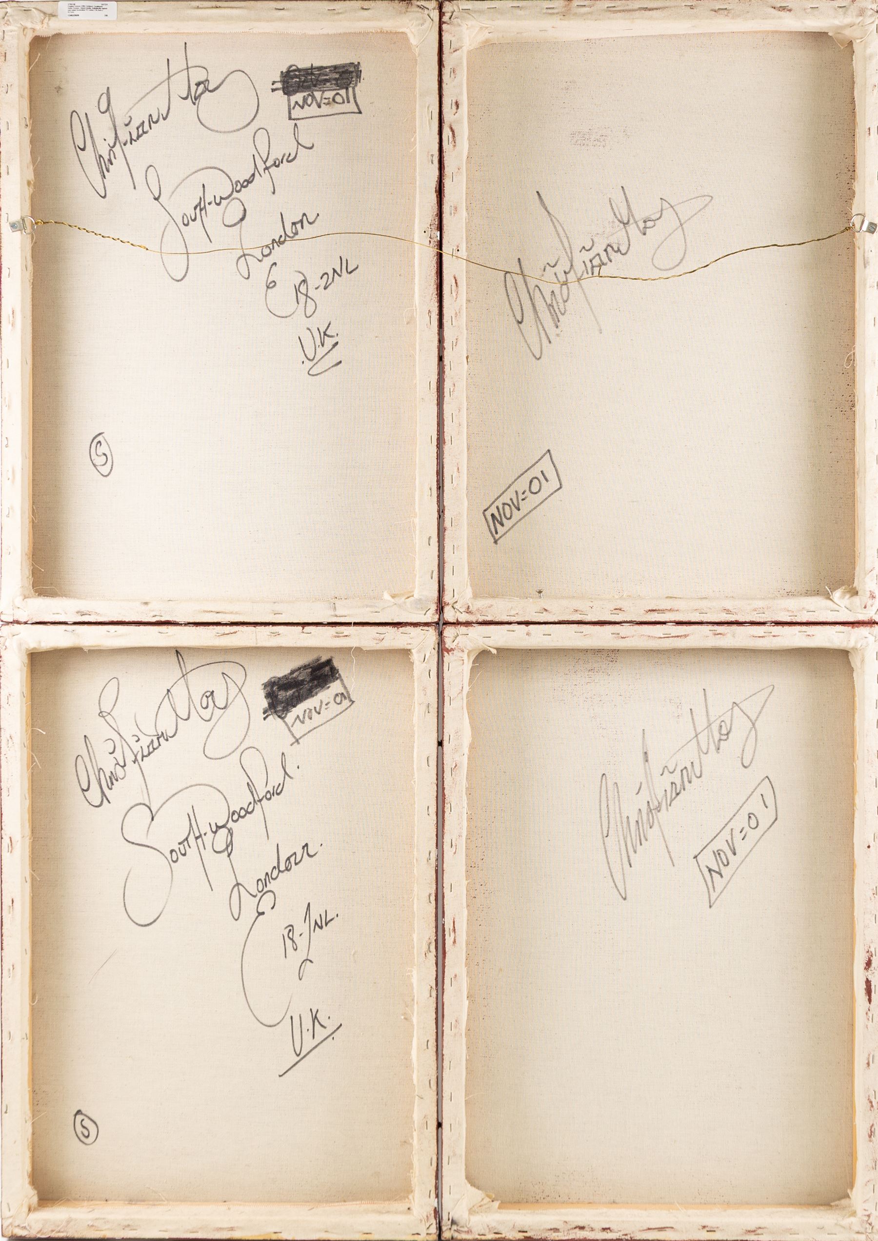 English School (20th Century): Southeast Asian Scenes, mixed media, indistinctly signed and dated November '01 verso 116.5cm x 82.5cm (unframed)