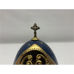 Franklin Mint House of Faberge three collectors eggs, comprising Madonna and Child, The Shepherds Gift and Glorious Adoration 