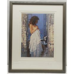 Steven Townsend (British 1955-): Sunset, limited edition colour print signed and numbered 62/195 in pencil 43cm x 43cm; Gillian McDonald (British Contemporary) 'Moorland Light I', limited edition colour print signed titled and numbered 61/195 in pencil 60cm x 46cm; Robert King (British 1936-): 'Window at Twilight', limited edition colour lithograph signed and numbered 2/295 in pencil pub. Solomon & Whitehead 41cm x 30cm (3)