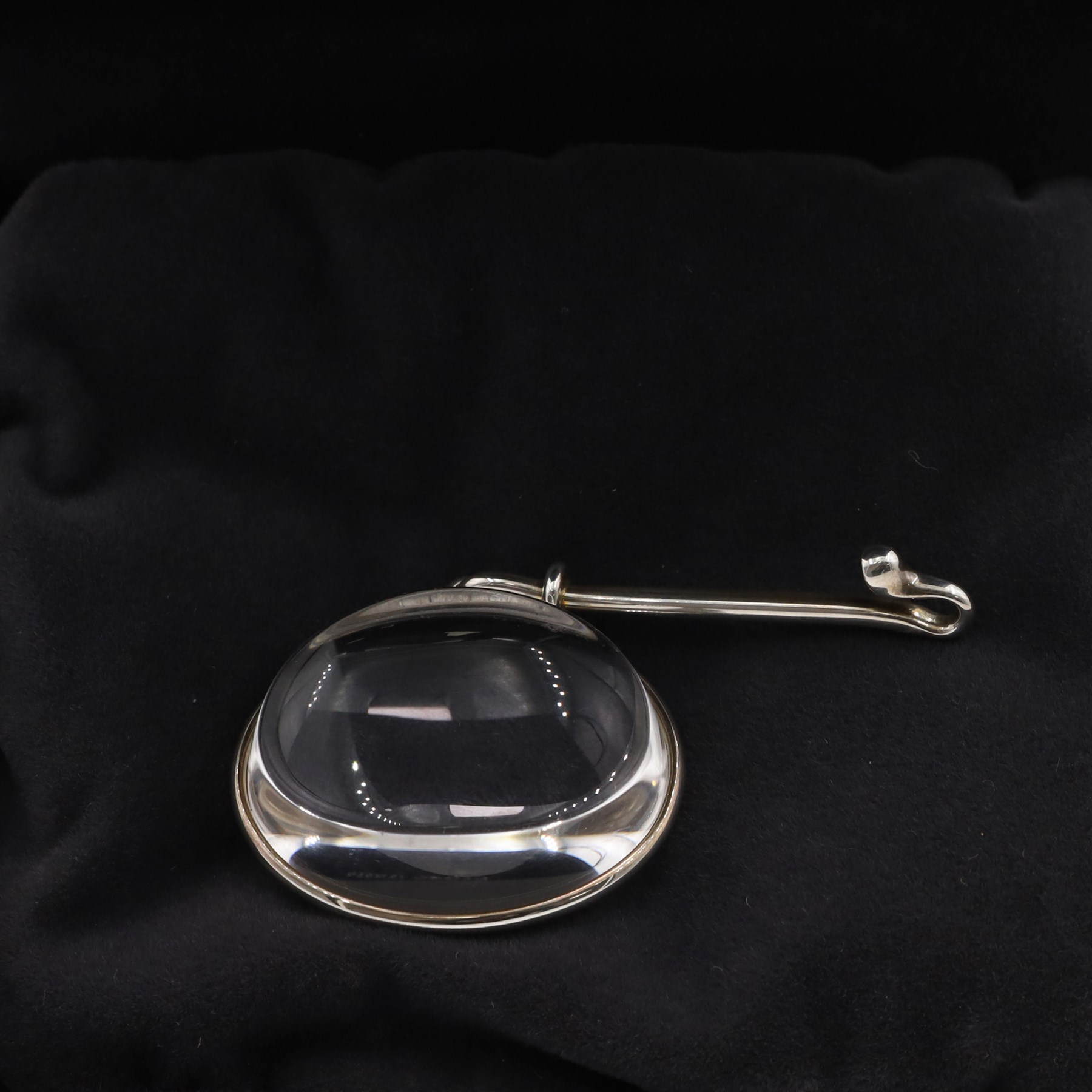 Georg Jensen silver 'Dew Drop' rock crystal pendant designed by Vivianna Torun Bülow-Hübe, pendant No. 311C, boxed