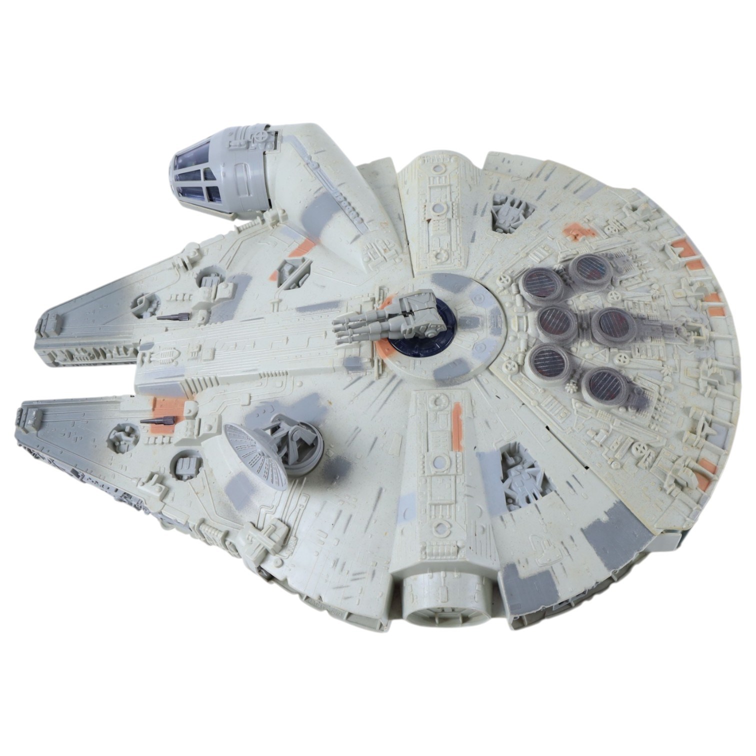 Two Star Wars Millennium Falcon models, comprising Kenner Power of the Force and a custom painted example, largest L72cm