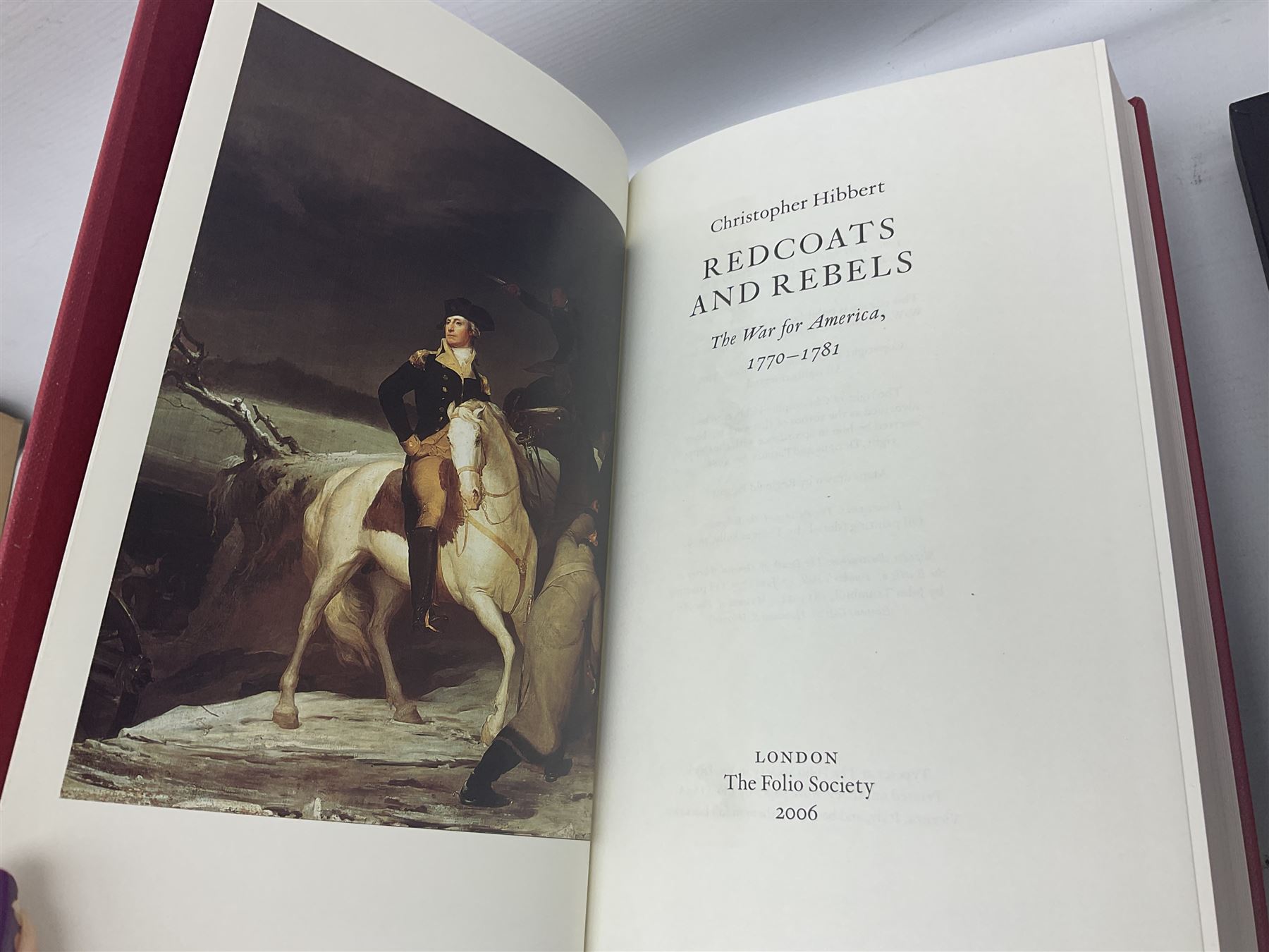 Folio Society; eighteen volumes, to include The Cathedrals of England, Redcoats and Rebels, The Gunpowder Plot, Civilisation, Benjamin Franklin 