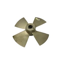 Brass ship's Propeller with four angular fins, W35.5cm