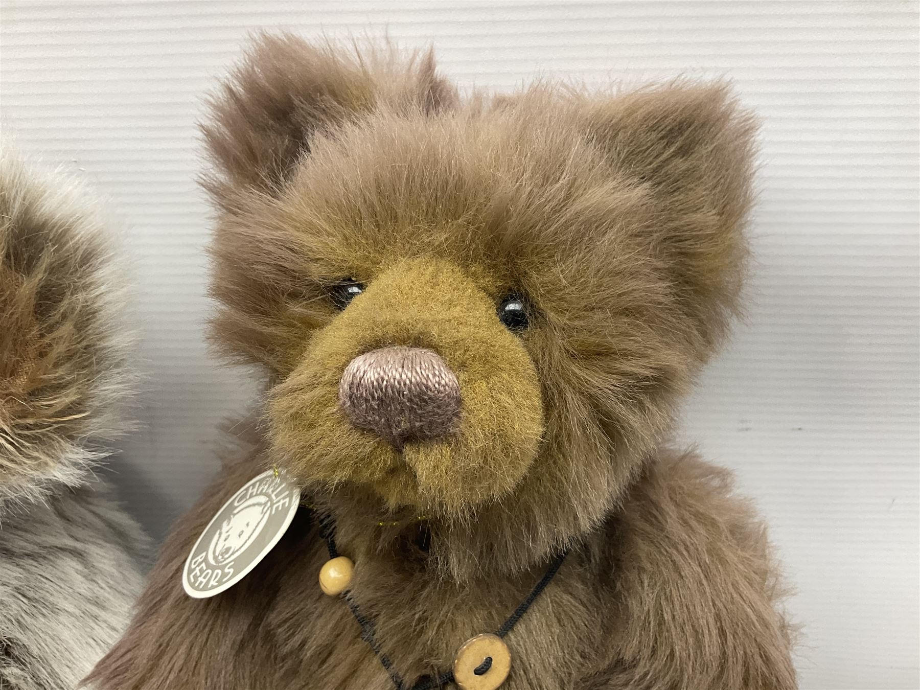 Two Charlie Bears - CB114040B William IV teddy bear, from the 2011 Charlie Bears Plush Collection, limited edition No.3263/4000; H50cm; and CB083796 Kelsey; both designed by Isabelle Lee and with original tags (2)

