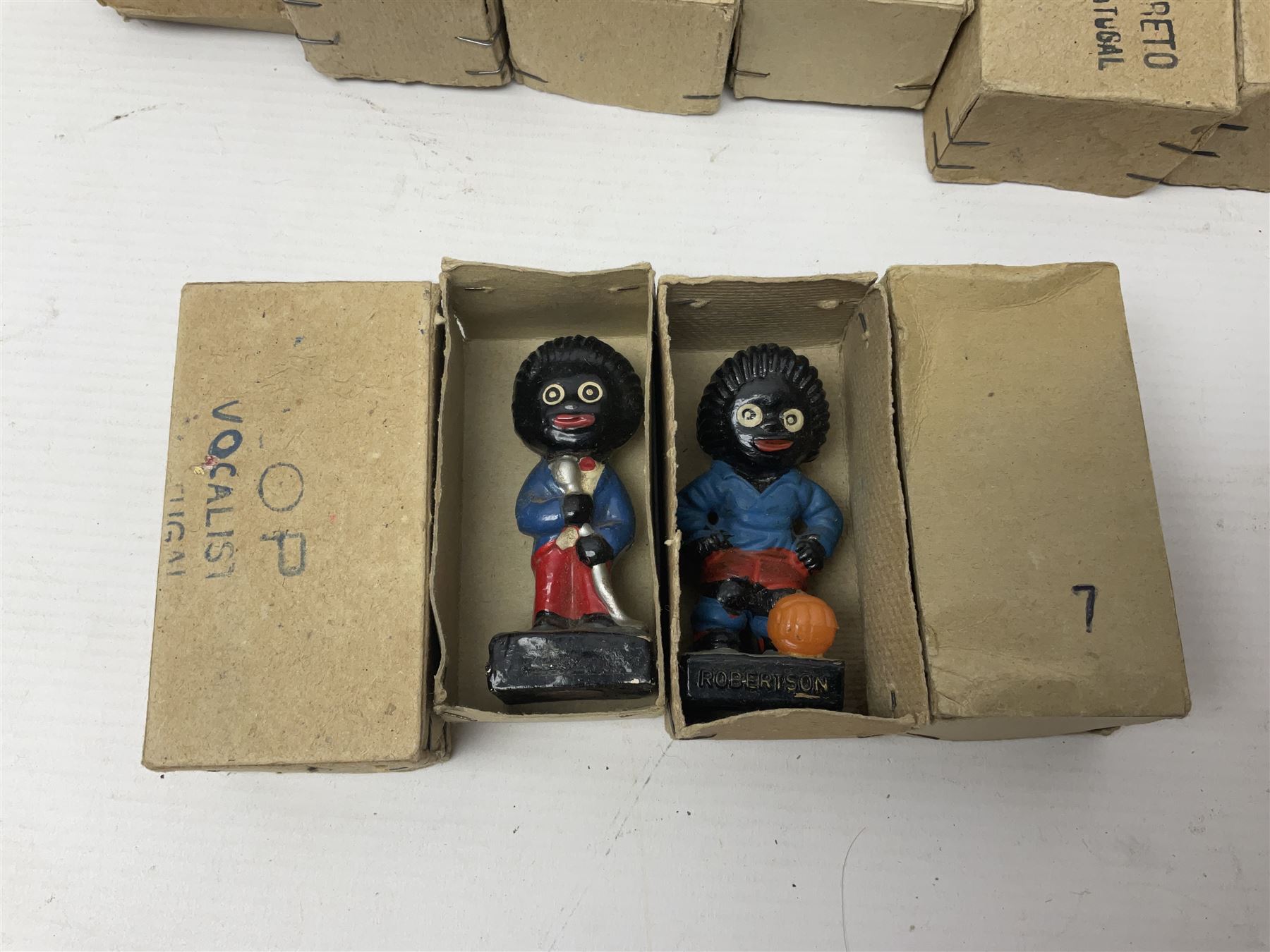 Collection of twenty two Robertson golly figures, H8cm