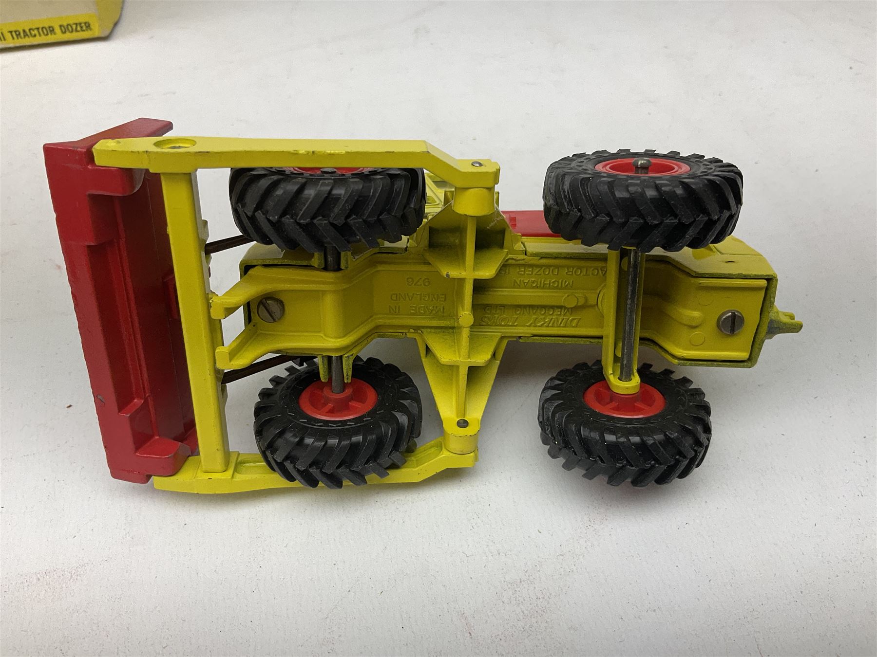 Dinky - Captain Scarlet and the Mysterons Maximum Security Vehicle with crate No.105; Airport Fire Tender with Flashing Light; and Michigan 180-III Tractor Dozer No.976; all boxed (3)