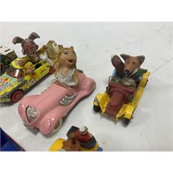 Corgi - ten unboxed and playworn TV/Film related die-cast models including three Popeye Paddle Wagons; Dick Dastardly; Magic Roundabout; Muppets; Batman Penguinmobile; and Basil Brush (10)