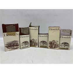 Set of eight Winnie the Pooh Beswick figures, comprising Christopher Robin, Winnie the Pooh, Tigger, Piglet, Rabbit, Eeyore, Owl and Kanger, six with original boxes, tallest H12cm  