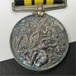 Victoria Ashantee Medal 1887-1900 awarded to W. Gray Ord. H.M.S. Encounter 73-74; with replacement ribbon but original present.