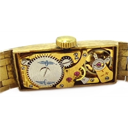  Gold Rotary wristwatch on gold bracelet, hallmarked 9ct  
