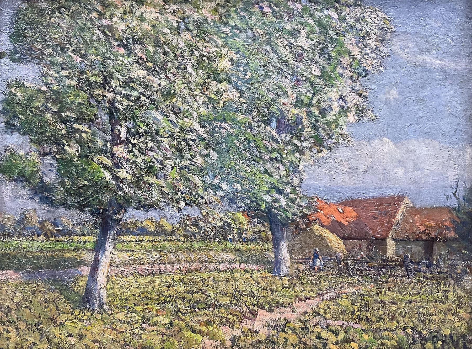 Paul Paul (Staithes Group 1865-1937): French Farmstead, oil on canvas signed 34cm x 45cm 
Provenance: from the collection of the artist's great granddaughter