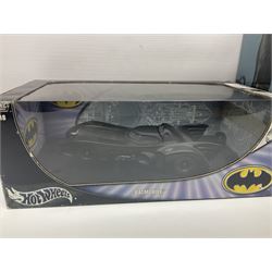 Eaglemoss Batman Universe Collector’s Bust ‘Rebirth Cowl’ with ten further Batman boxed and loose vehicles, figures and collectables to include Metals Die-Cast, Mattel, Hot Wheels etc, in two boxes