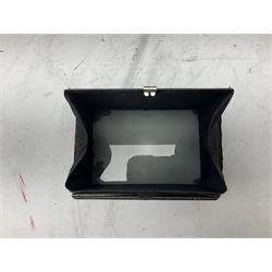 Miranda Sensorex camera body, Miranda Sensorex II camera body with 'Auto Miranda 1:1.8 f-59mm' lens, 'Auto Miranda 1:2.8 f-135mm' lens, 'Auto Miranda 1:3.5 f-200mm' lens, 'Auto Miranda 1:2.8 f-28mm' len, Agfa plate camera with 9cm x 12cm plates and other camera equipment including Miranda camera bag