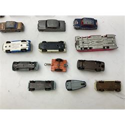 Dinky - twenty-five unboxed and playworn die-cast models including Lady Penelope FAB1, Caravan, Ford Sedan, Triumph TR2, Packard, Austin Somerset, Devon, Healey and Seven Countryman etc (25)