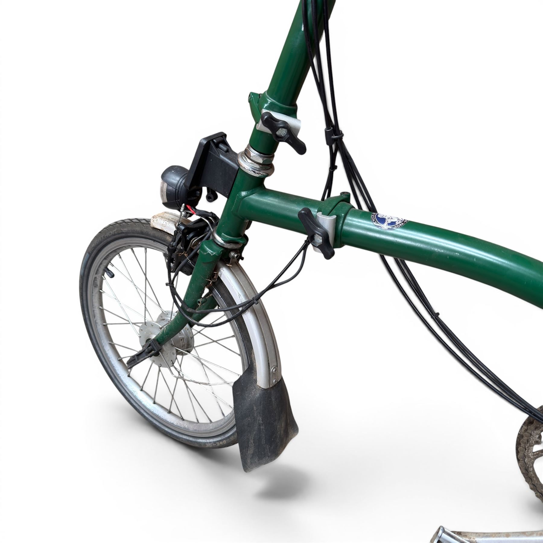 Brompton folding bicycle in green finish
