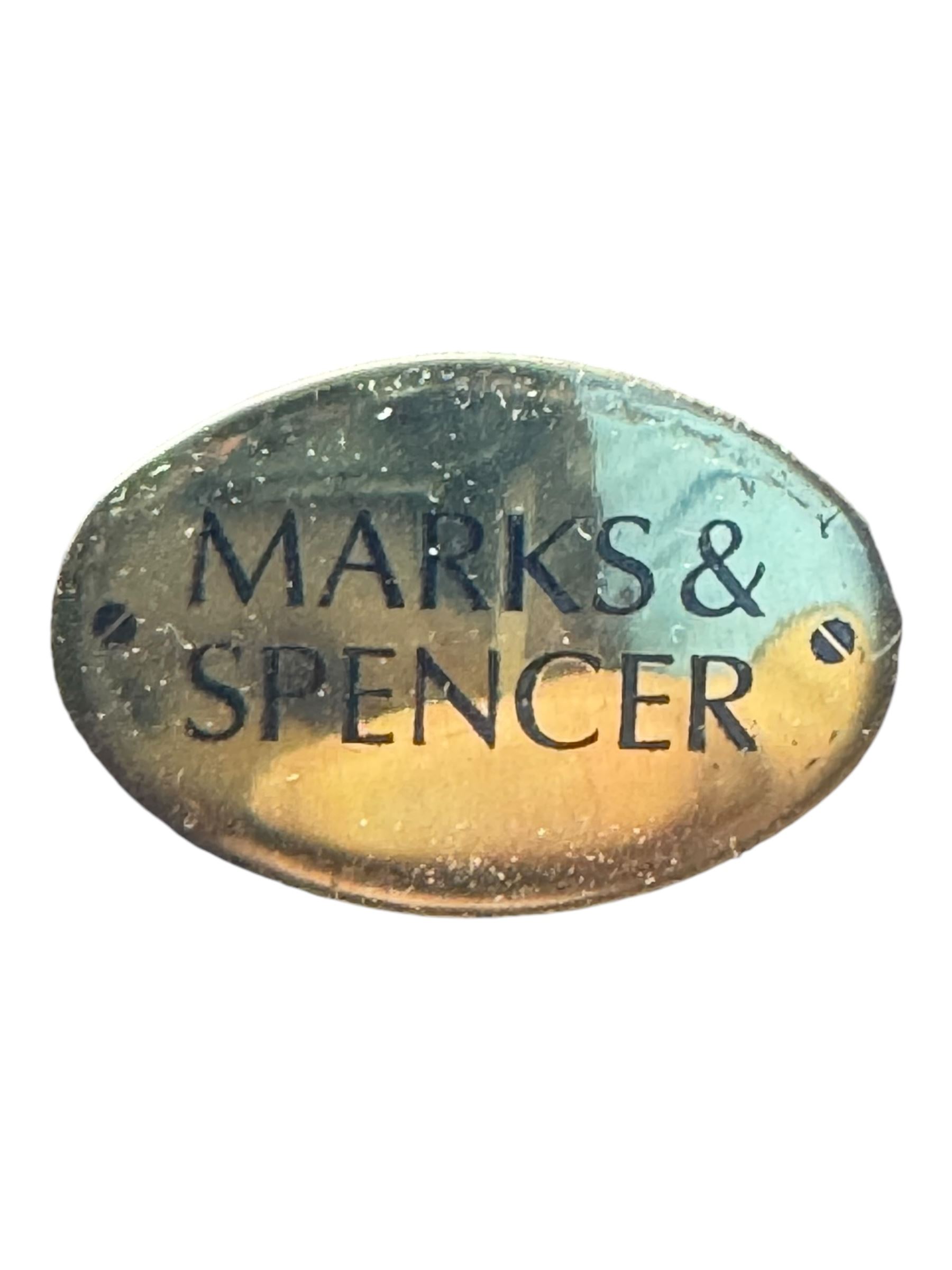 Marks & Spencer - dark wood double wardrobe, fitted with single drawer, on turned feet