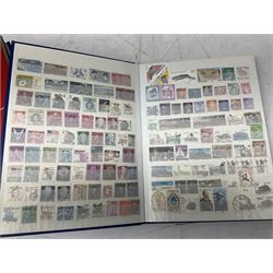 World stamps, including Iran, South Africa, Malta, USA, Canada, Mauritius, Aden, Spain, Seychelles etc, housed in five stockbooks