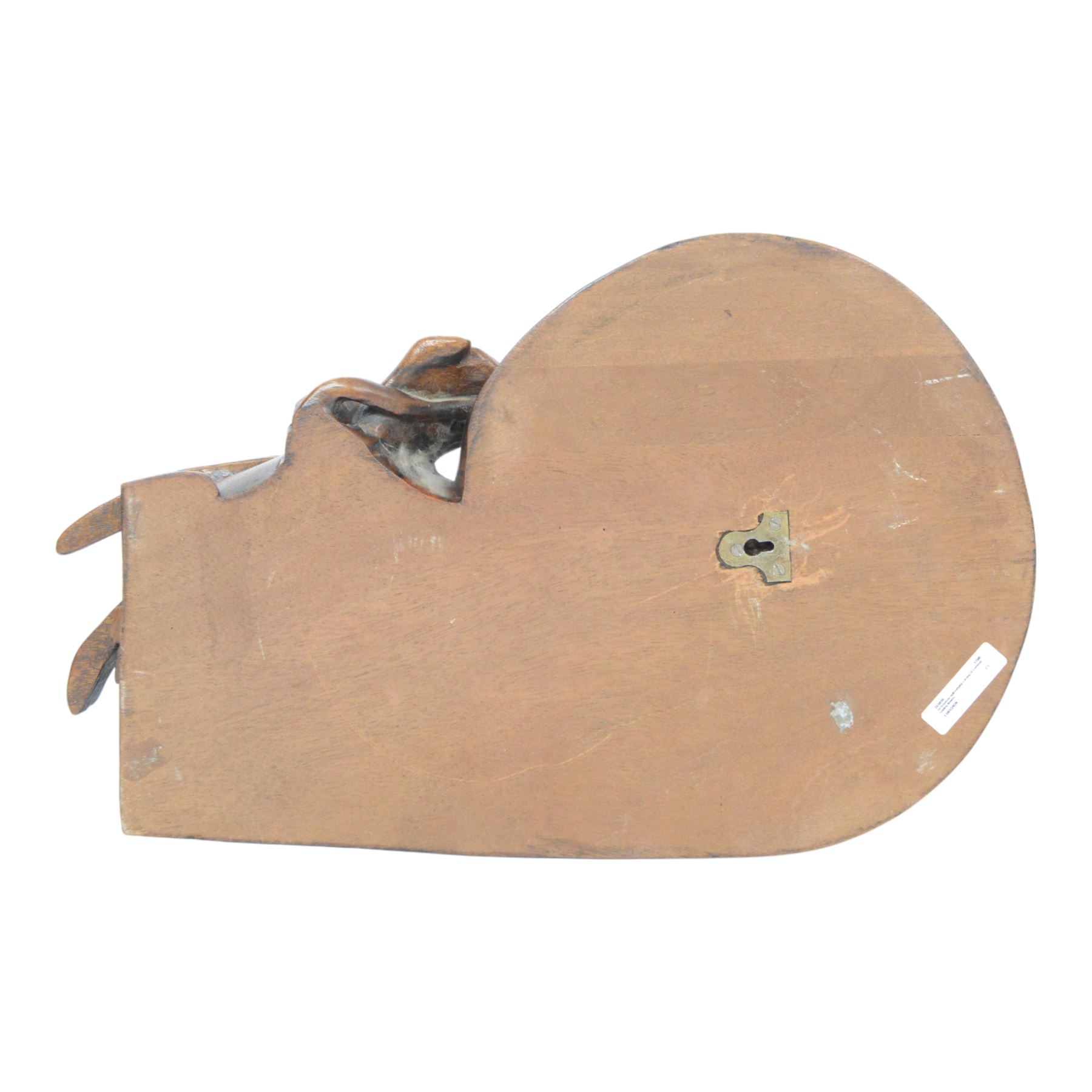 Art Nouveau style wall hanging,  carved as a woman holding a flower, H55cm