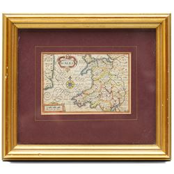 Pieter van den Keere (Flemish 1571-1646): 'The Kingdomes of England Scotland and Ireland', set of four 'Speed Miniature' 17th century engraved maps with hand-colouring pub. 1632, 8.5cm x 12cm (4)