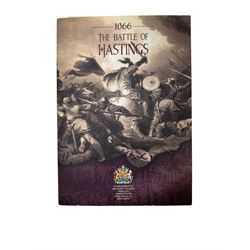The London Mint Office '1066 The Battle of Hastings' collection including Queen Elizabeth II Gibraltar 2016 9ct gold ten gram double crown coin, housed in card folder with certificates 