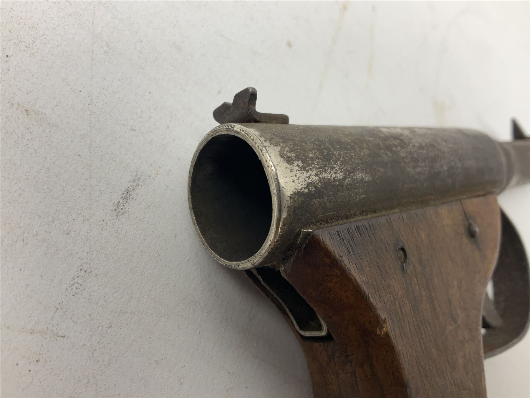 GAT .177 plunge action air pistol the butt impressed 'Reg.Us.Pat. Made in Japan' L22cm