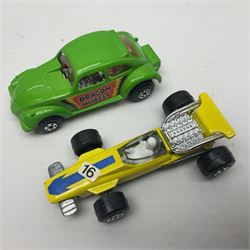 Matchbox 1-75 Series ex-shop stock - eight models comprising 30d Beach Buggy, 32d Maserati Bora, 34d Formula 1 Racing Car, 36d Hot Rod Draguar, 39d Clipper, 40d Vauxhall Gildsman, 41d Siva Spyder and 43d Dragon Wheels; all boxed (8)