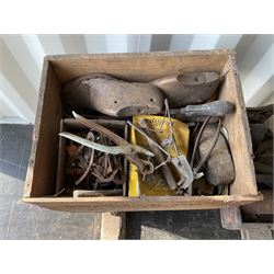 Cobblers bench and associated tools - THIS LOT IS TO BE COLLECTED BY APPOINTMENT FROM DUGGLEBY STORAGE, GREAT HILL, EASTFIELD, SCARBOROUGH, YO11 3TX