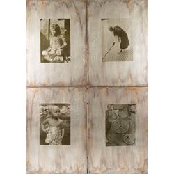 English School (20th Century): Southeast Asian Scenes, mixed media, indistinctly signed an...