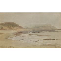 Frank Henry Mason (Staithes Group 1875-1965): Seascape, watercolour signed with initials and dated 'June 9th '94?', 12cm x 20cm