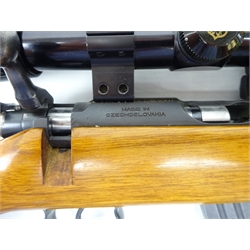  .22 rifle by Brno, 365681, bolt action, with sound moderator, magazine and Nikko Sterling gold crown 6x40 telescopic sight, FIREARMS LICENSE REQUIRED    