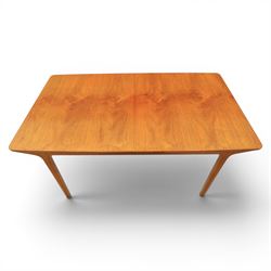 A.H. McIntosh & Co Ltd - Mid-20th century teak double leaf extending dining table (Extended 234cm)