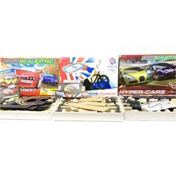 Scalextric - Velodrome Cycling Set; Hyper-Cars Micro Set; and Pro Street Speed Micro Set; all boxed (3)
