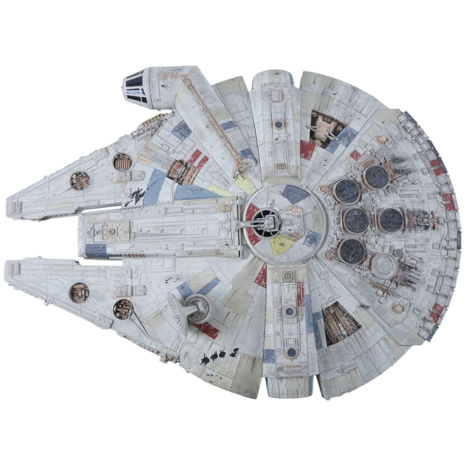 Two Star Wars Millennium Falcon models, comprising Kenner Power of the Force and a custom painted example, largest L72cm