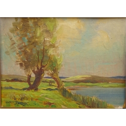  Rural Landscapes, four oils on canvas board signed by Arthur Spooner (British 1873-1962) 26cm x 36cm (4)  
