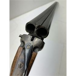 SHOTGUN CERTIFICATE REQUIRED - Belgian 12-bore double trigger boxlock side by side double barrel shotgun serial no 4479