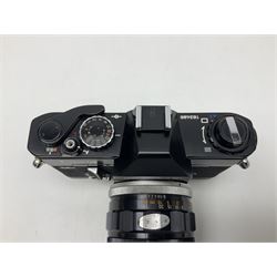 Canon QL Pellix camera body, serial no. 807468, with 'Canon FL 58mm 1:1.2' lens, serial no. 60185