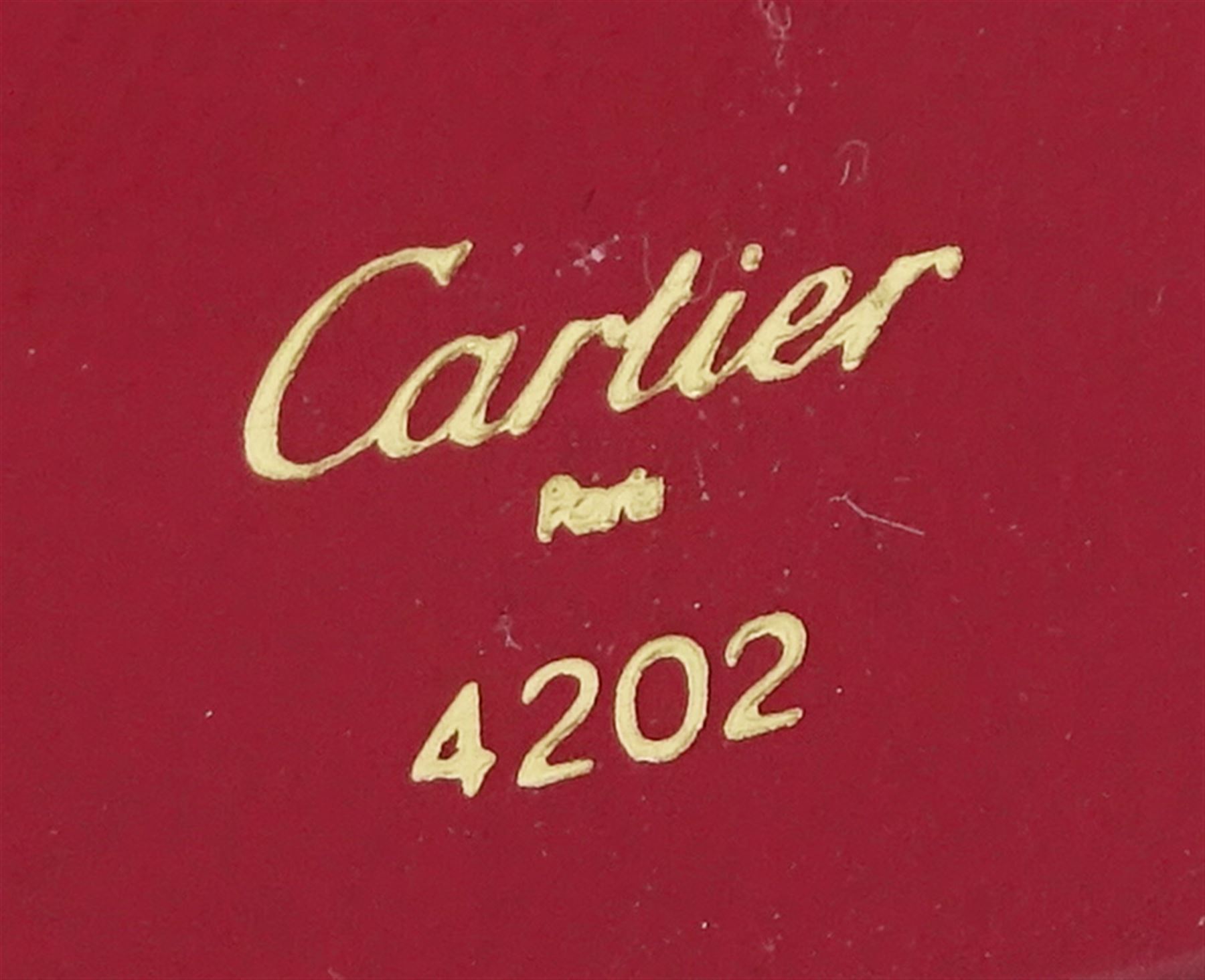  Cartier Ellipse 18ct gold single stone ruby ring, hallmarked, boxed