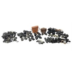 Quantity of binoculars for spares and repair, to include Cogswell & Harrison Primic 8x30, Prinz 8x30, Telstar 35x60, Zeiss Wetzland 8x40 etc