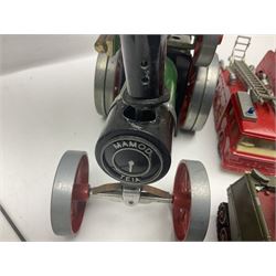 Mamod steam engine, together with other die cast cars etc