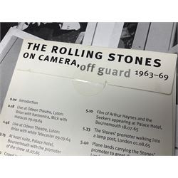 Beatles 'Get Back' book; The Rolling Stones on Camera of Guard with DVD by Mark Hayward; Black Vinyl White Powder by Simon Napier-Bell