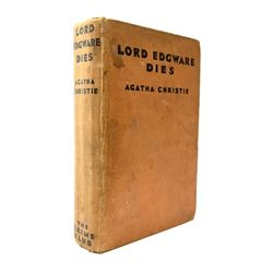 Christie Agatha: Lord Edgware Dies. 1933. First Edition. Published for the Crime Club Ltd.