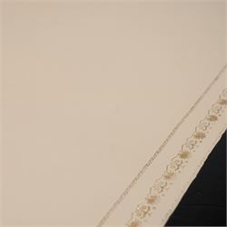 J. Maple & Co. (London: 1841-1988) - Victorian black painted and parcel gilt twin pedestal desk, moulded rectangular top with rounded corners and cream leather writing surface, fitted with nine drawers, on moulded plinth base, stamped 'J. Maple & Son' 